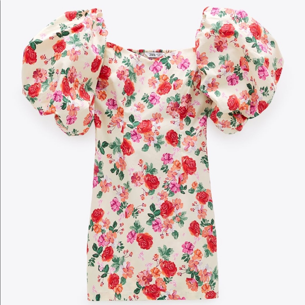 Zara Puffy Sleeve mini dress